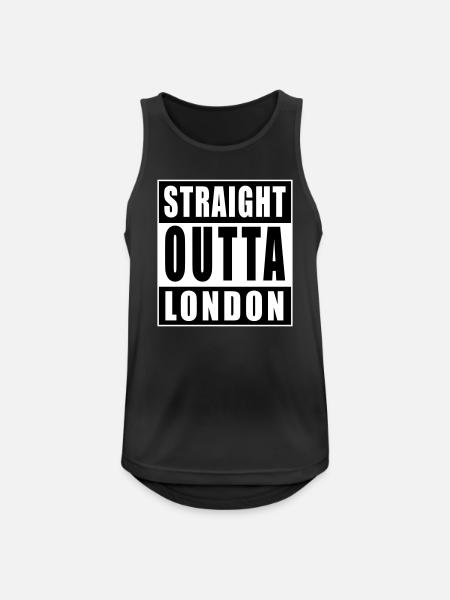 Straight Outta London - Men's Breathable Tank Top - black