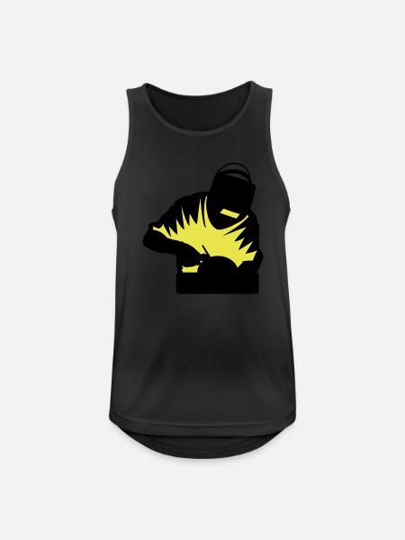 Schweisser 2 Farbig - Männer Tank Top atmungsaktiv - Schwarz