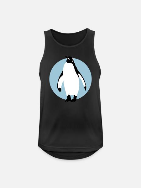 pinguin_032013_b_3c - Männer Tank Top atmungsaktiv - Schwarz