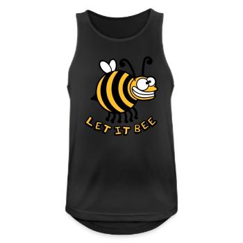 Abeille fou épais laissez-le abeille - Débardeur respirant Homme - noir - Devant - Nick (188cm)