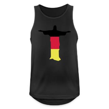 Jesus Rio dreifarbig - Männer Tank Top atmungsaktiv - Schwarz - Vorne - Nick (188cm)