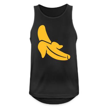 Banane - Débardeur respirant Homme - noir - Devant - Nick (188cm)