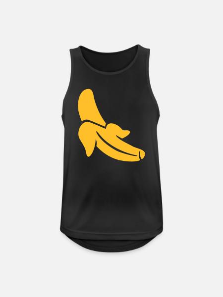 Banane - Männer Tank Top atmungsaktiv - Schwarz