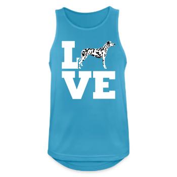 Dalmatiner - Männer Tank Top atmungsaktiv - Saphirblau - Vorne - Nick (188cm)