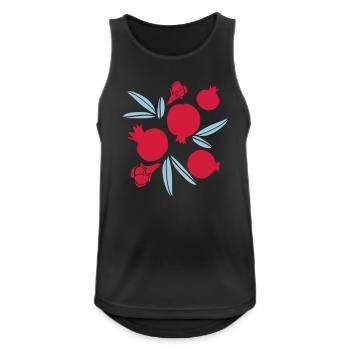 Granatäpfel Früchte - Männer Tank Top atmungsaktiv - Schwarz - Vorne - Nick (188cm)
