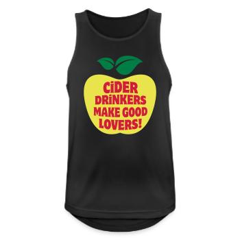Cider Drinkers make good Lovers Apfelwein Cidre - Men's Breathable Tank Top - black - Front - Nick (188cm)