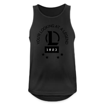 You look at the legend - Men's Breathable Tank Top - black - Front - Nick (188cm)
