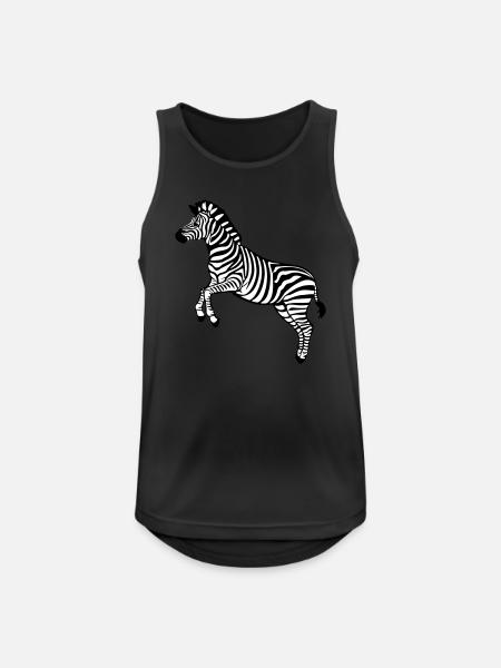 zebra Botswana Plains zebra - Men's Breathable Tank Top - black
