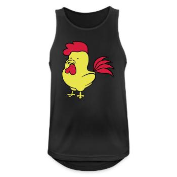 Hahn - Männer Tank Top atmungsaktiv - Schwarz - Vorne - Nick (188cm)