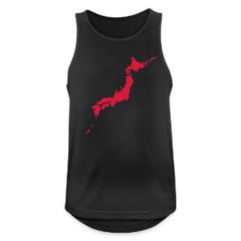 Japan - Männer Tank Top atmungsaktiv - Schwarz - Vorne - Nick (188cm)