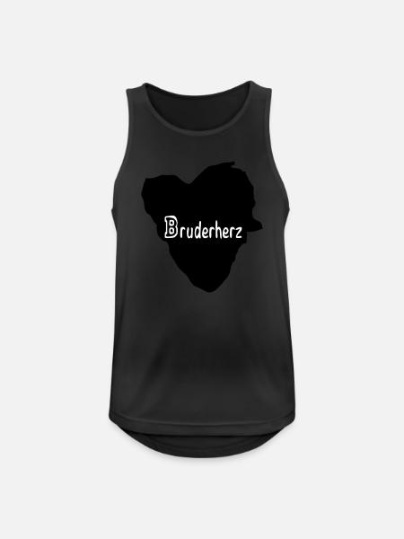 Bruderherz - Männer Tank Top atmungsaktiv - Schwarz