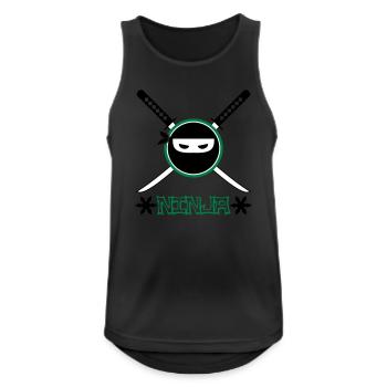 Ninja - Männer Tank Top atmungsaktiv - Schwarz - Vorne - Nick (188cm)