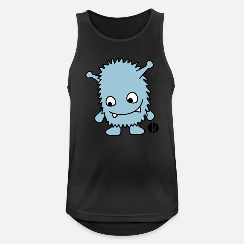 Monster (3ck) - Männer Tank Top atmungsaktiv - Schwarz