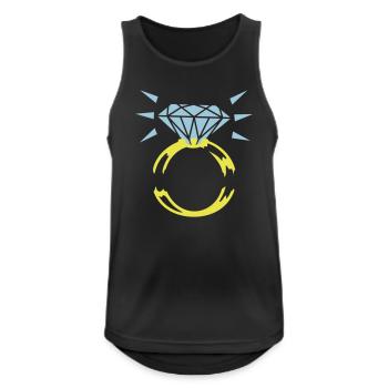 Diamantring / diamond ring (2c) - Men's Breathable Tank Top - black - Front - Nick (188cm)