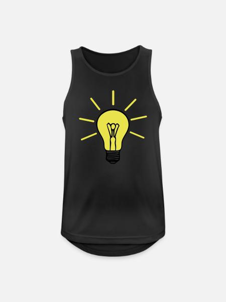 Glühbirne - Männer Tank Top atmungsaktiv - Schwarz