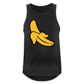 Banane - Débardeur respirant Homme - noir - Devant - Nick (188cm)