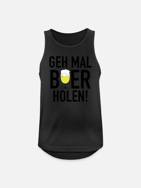 Bier holen 3c - Männer Tank Top atmungsaktiv - Schwarz