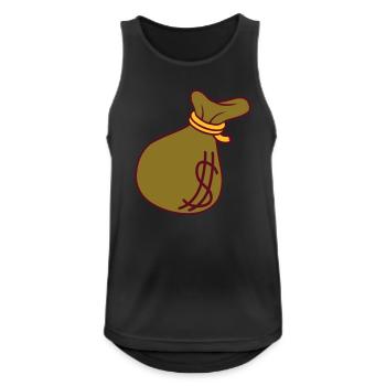 Dollar Symbol Geld Sack - Männer Tank Top atmungsaktiv - Schwarz - Vorne - Nick (188cm)