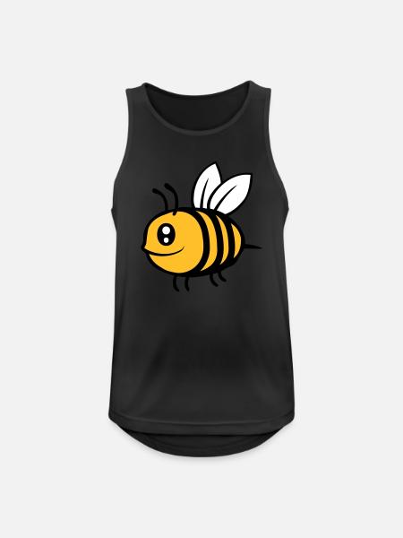 Cute little cartoon bee - Men's Breathable Tank Top - black
