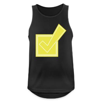 Häkchen Symbol Ankreuzen - Männer Tank Top atmungsaktiv - Schwarz - Vorne - Nick (188cm)