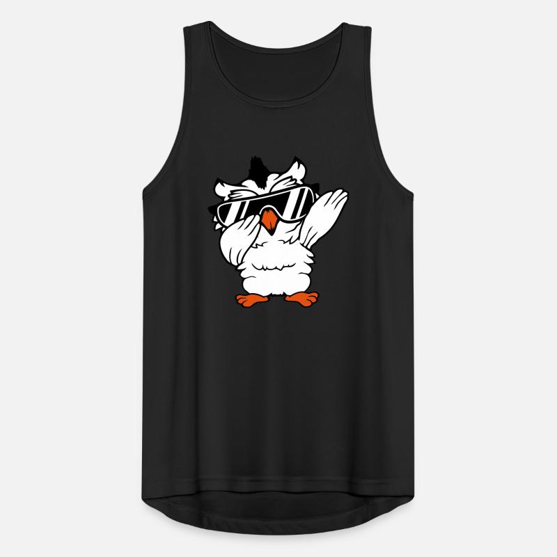 Owl Dabbing Dab Dance Pose Gesture Sunglasses Cute Men's Breathable Tank Top