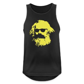 marx with sunglasses - Débardeur respirant Homme - noir - Devant - Nick (188cm)
