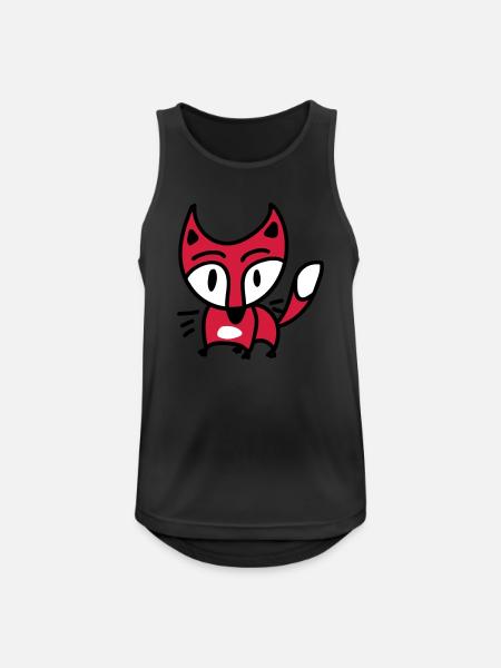 Little Fox 3 - Men's Breathable Tank Top - black