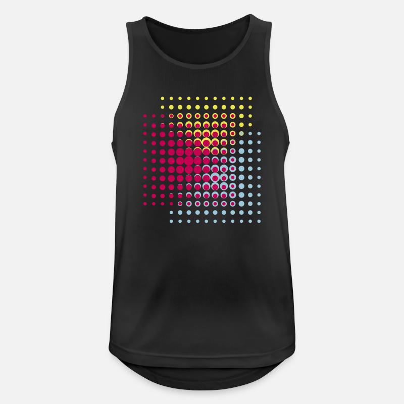Dots I - Männer Tank Top atmungsaktiv - Schwarz