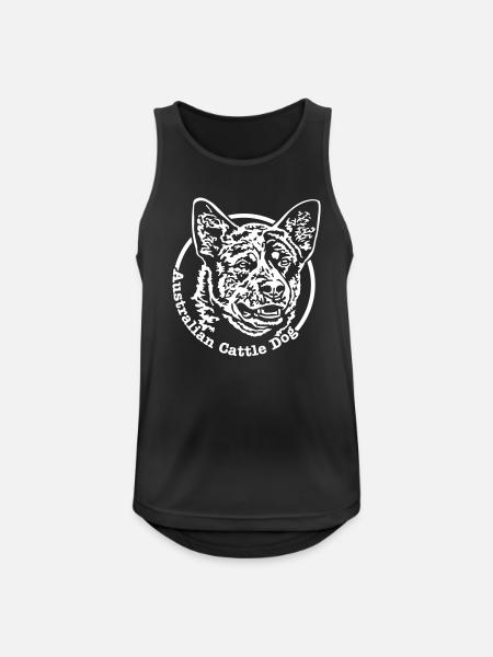 532 Australian Cattle Dog - Männer Tank Top atmungsaktiv - Schwarz