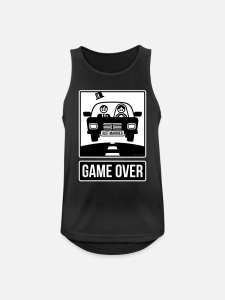 Just Married – Game Over (2C) - Men's Breathable Tank Top - black
