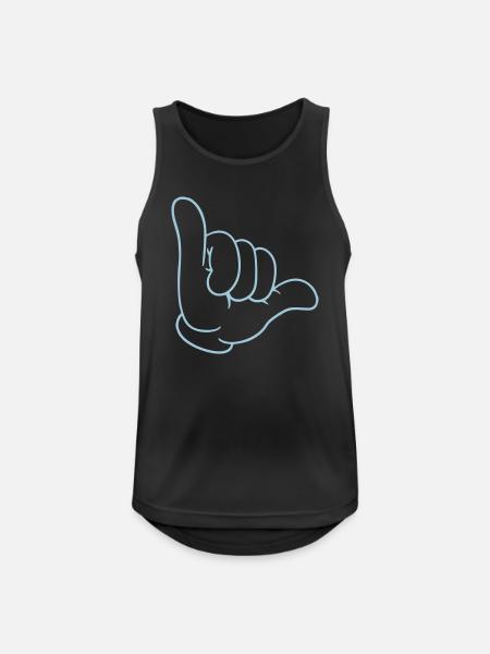 Surfer Greetings Boarder Sign - Men's Breathable Tank Top - black