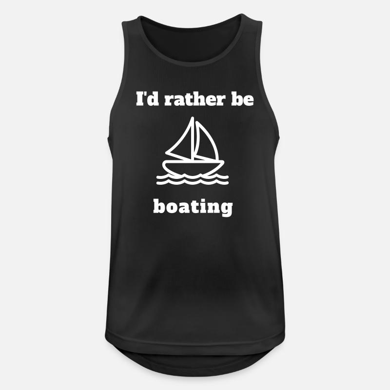 I'd rather be boating! - Männer Tank Top atmungsaktiv - Schwarz