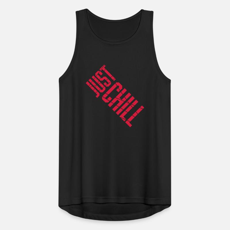 Just Chill Text Logo Débardeur respirant Homme