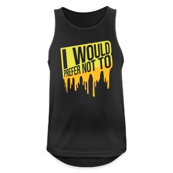 I prefer not to - Men's Breathable Tank Top - black - Front - Nick (188cm)