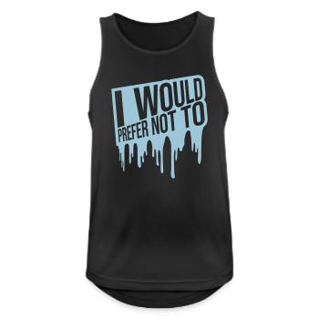I prefer not to - Men's Breathable Tank Top - black - Front - Nick (188cm)