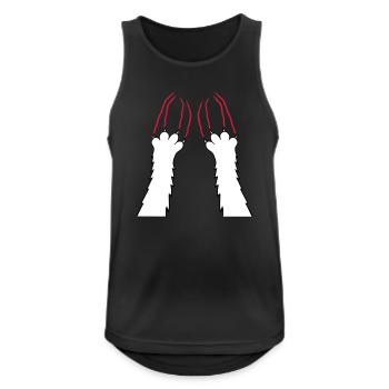 Katzen Klauen Pfote Tatzen Kralle Kratzer Streifen - Männer Tank Top atmungsaktiv - Schwarz - Vorne - Nick (188cm)