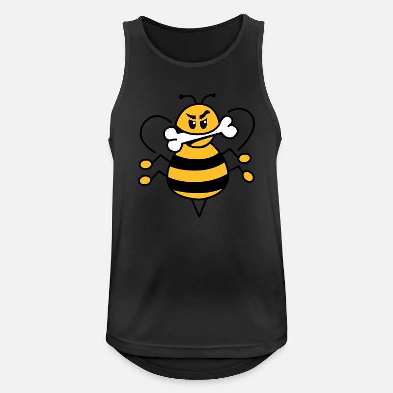 Bee with bone 1 - Men's Breathable Tank Top - black