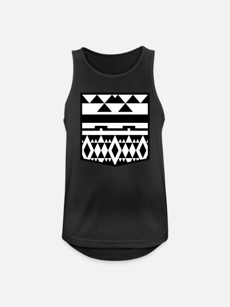 Breast pocket hipster - Men's Breathable Tank Top - black