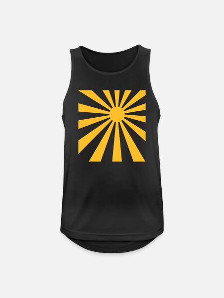 Sun rays rectangle design - Men's Breathable Tank Top - black