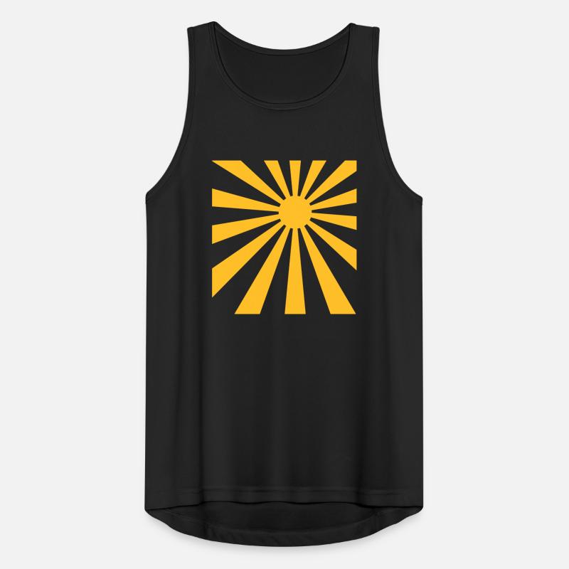Sun rays rectangle design Men's Breathable Tank Top