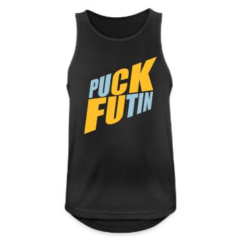 puck futin Logo Design - Männer Tank Top atmungsaktiv - Schwarz - Vorne - Nick (188cm)