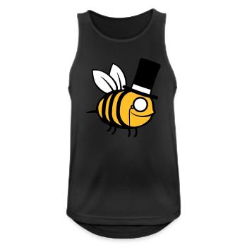 Sir Biene Zylinder Hut - Männer Tank Top atmungsaktiv - Schwarz - Vorne - Nick (188cm)