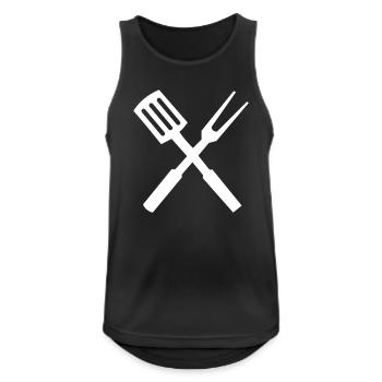 Couverts de chef - Débardeur respirant Homme - noir - Devant - Nick (188cm)