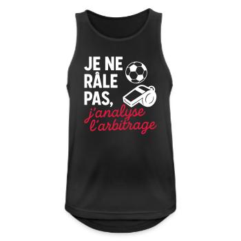 Je ne râle pas,football,foot,Football,Foot,Sport - Débardeur respirant Homme - noir - Devant - Nick (188cm)