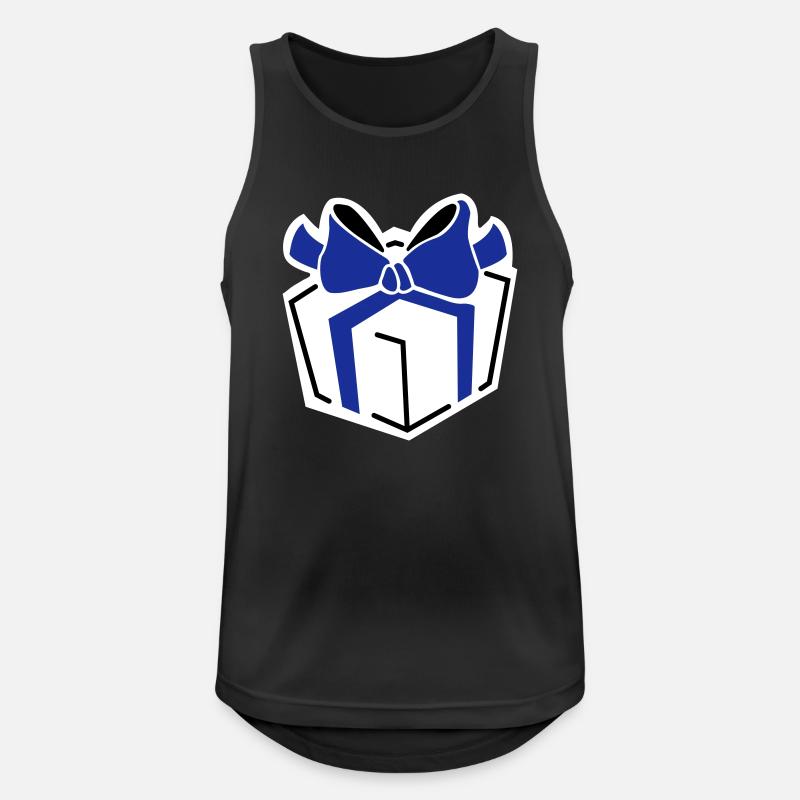 Geschenk 3 - Männer Tank Top atmungsaktiv - Schwarz