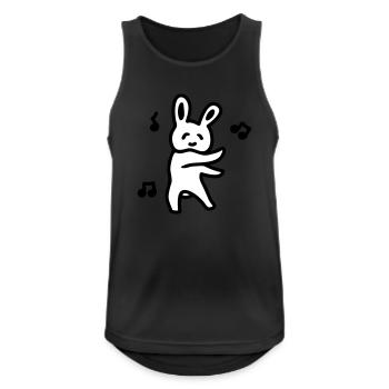 Lapin Partie - Débardeur respirant Homme - noir - Devant - Nick (188cm)
