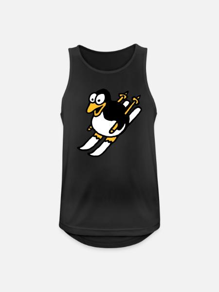 pinguin_ski_022011_i_3c - Männer Tank Top atmungsaktiv - Schwarz