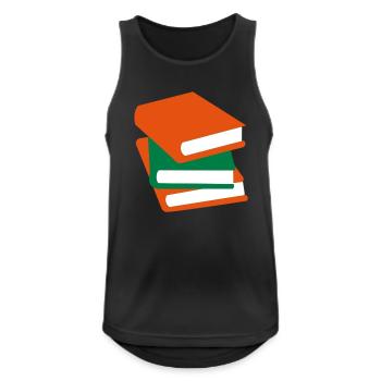 Bücher - Männer Tank Top atmungsaktiv - Schwarz - Vorne - Nick (188cm)