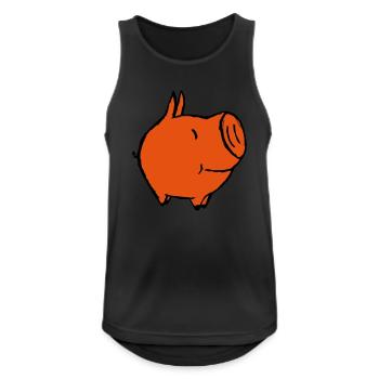Petit cochon - Débardeur respirant Homme - noir - Devant - Nick (188cm)