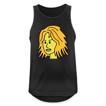 Angry Woman Face - Männer Tank Top atmungsaktiv - Schwarz - Vorne - Nick (188cm)